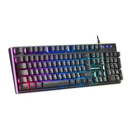Mars Gaming Teclado Gaming MK320ES SemiMecánico H-Mechanical RED RGB con Reposamuñecas Ergonómico y 13 Modos de Iluminación