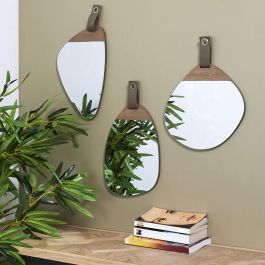 Home Deco Factory Espejo Madera Con Asa Colección Natural