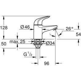 Grifo monomando para lavamanos - GROHE Swift - 20617001 - Cromo - Talla XS - Ahorro de agua