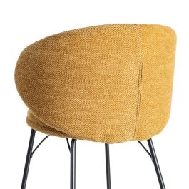 Taburete Mostaza Tejido-Metal Salón 46,50 X 46,50 X 90 cm