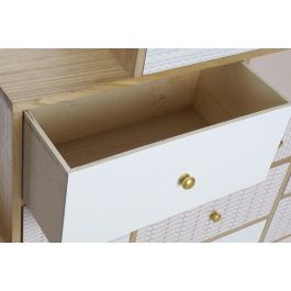 DKD Home Decor Buffet Scandi Golden 19, 12 Cajones, Madera Paulownia, Natural Dorado, 120x110x25 cm