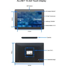 ALLNET Touch Display Tablet 12 Zoll PoE mit 8GB/64GB RK3568 Android 13.PrimeOne-120