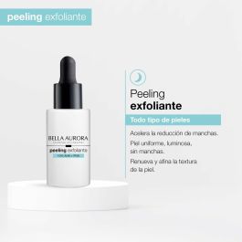 Bella Aurora Peeling Exfoliante 10% AHA + PHA Sérum Facial Antimanchas 30 ml – Ácido Mandélico, Gluconolactona, Lactobiónico