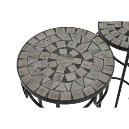 Mesita Auxiliar Terraza Y Jardin DKD Home Decor Multicolor Negro 30 x 69 x 30 cm Set de 3 Mesita Auxiliar Terraza Y Jardin DKD Home Decor Multicolor Negro 30 x 69 x 30 cm Set de 3