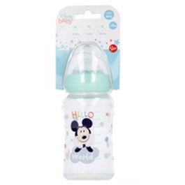 Disney Baby AUC8412497130023 Biberón Mickey 240 ml Libre de BPA con Tetina de Silicona de 3 Posiciones