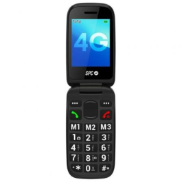 SPC Harmony 2 4G Teléfono Móvil para Personas Mayores 2337N - Tapa, Teclas Grandes, Base de Carga, Botón SOS, Negro