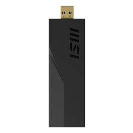 MSI GUBE65 Adaptador WiFi7 USB BE6500, 2.4GHz/5GHz/6GHz, 2x2 MIMO, hasta 2880 Mbps, compatible con Windows 11/10 MSI GUBE65 Adaptador WiFi7 USB BE6500, 2.4GHz/5GHz/6GHz, 2x2 MIMO, hasta 2880 Mbps, compatible con Windows 11/10