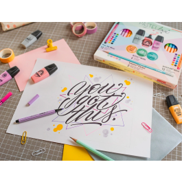 Stabilo Pastellove Collection Set Estuche con 35 Rotuladores y Marcadores Mini Surtidos Pen 68, Point 88, Boss y Swano