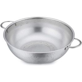 Quttin Escurridor de Cocina de Acero Inoxidable 25.5 cm x 10 cm - Utensilio para Drenar Alimentos (12 Unidades)