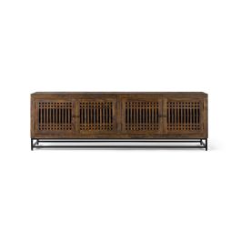 Giner Y Colomer Mueble TV Acacia Metal 4 Puertas 200 cm Marrón Precio: 1149.4879. SKU: B1F3TEA5MC