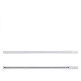 HO-218000CARRIL-T-W Carril Bifásico para Focos LED de 1M en Blanco. Perfil de Aluminio. Permite el desplazamiento de luminarias.