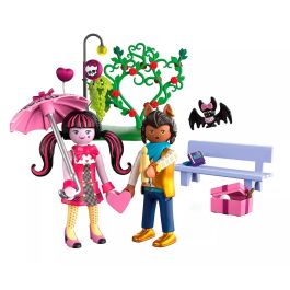 Playmobil 72043 Monster High Cita De San Valentín Figura De Acción Con Draculaura Y Clawd, Parque Del Terror, Regalo Niños +5 Años