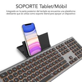 Subblim Teclado Bluetooth/2.4G Master Retroiluminado Extendido con Teclado Numérico y Conexión Multidispositivo USB-C Recargable QWERTY Español SUBKB-3MIE310