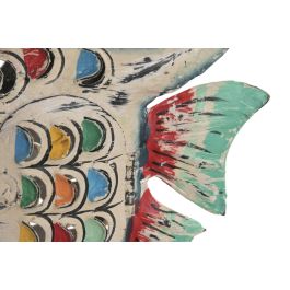 DKD Home Decor Decoracion Mediterraneo Blanco Multicolor Metal 6 x 15 x 17 cm (4 Unidades)