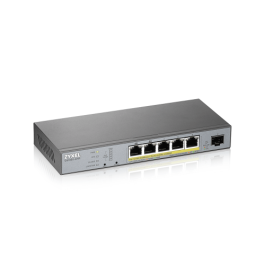 Zyxel GS1350-6HP-EU0101F Switch Gestionado L2, 5 Puertos Gigabit Ethernet, PoE, Gris Zyxel GS1350-6HP-EU0101F Switch Gestionado L2, 5 Puertos Gigabit Ethernet, PoE, Gris