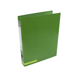 Liderpapel Carpeta de 2 anillas 25 mm A4 Forrado Color System con Ollao y Tarjetero Verde