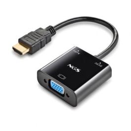 Adaptador HDMI a VGA NGS CHAMALEON 15 cm Negro Adaptador HDMI a VGA NGS CHAMALEON 15 cm Negro