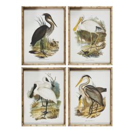 DKD Home Decor Cuadro Oriental Multicolor Cristal y Bambú con Diseño de Ave 3 x 60 x 45 cm (4 Unidades) Precio: 149.58999979. SKU: B13LKQNXZA