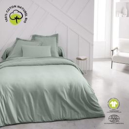 Today TOD3574643509574 Sábana Bajera Algodón, Color Celadón Orgánico, para Cama 160x200 cm y colchón +30 cm