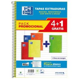 Oxford Cuaderno Espiral Classic White&Erase 80H Folio 1 Línea T-Extradura Pack 4+1 C-Surtidos, WRITE&ERASE, OptikPaper, Espiral Coil-Lock Precio: 16.50000044. SKU: B14Z39DNZM