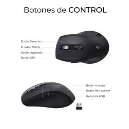 Subblim COMBO DUAL OFFICE PROWAVE BLACK - Pack Teclado y Ratón Ergonómicos Inalámbricos Multidispositivo, Bluetooth 5.3 y USB 2.4G, Recargables, Negro