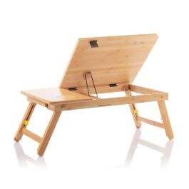 Mesa Plegable Auxiliar de Bambú Lapwood InnovaGoods Mesa Plegable Auxiliar de Bambú Lapwood InnovaGoods