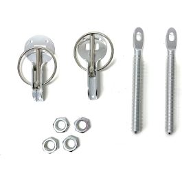 Occ Motorsport OCCRC004 Kit Cierre Capot Competición Muelles Acero Inoxidable Plata - Alta Resistencia para Rally y Pilotos de Carreras