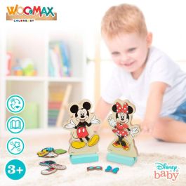 Woomax Juego Magnético de Madera Vestidos Minnie Disney - 54 Piezas para Niños +3 Años