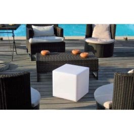 Lumisky Lámpara de Suelo Decorativa Cubo Moderno Polietileno Grueso Blanco y Negro 40 cm con Base E27 para Iluminación Cálida