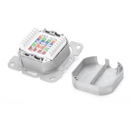 Digitus Toma de red Cat6a Apantallada Empotrada 2xRJ45 Blanca - Caja de conexión