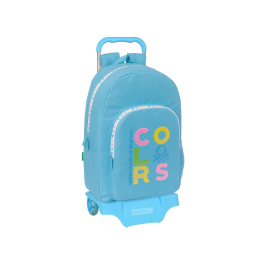 Mochila Escolar con Ruedas Benetton Spring Azul cielo 30 x 46 x 14 cm Precio: 36.58999949. SKU: B1B9WRBBXK