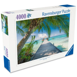 Ravensburger Puzzle Adultos 4000 Piezas 12001737 - Playa de Ensueño en las Maldivas, Puzzle Calidad Europea