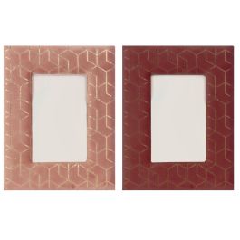 DKD Home Decor Marco de Fotos Glam Geométrico 10x15 cm Morado Rosa Dorado Madera Poliéster Pack 4 Unidades 18x2x23 cm Precio: 13.67058. SKU: B1J25867AA