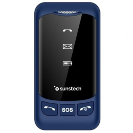 Sunstech CELT25BL Teléfono Móvil para Personas Mayores con Botón SOS, 4G, Pantalla 2.8", Dual SIM, Azul
