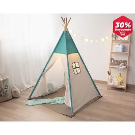 KioKids Tienda de Campaña Infantil Teepee Azul para Niños +0 Meses