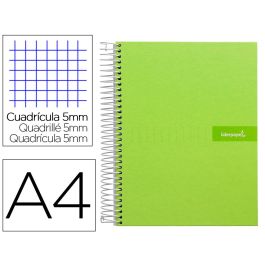 Cuaderno Espiral Liderpapel A4 Micro Crafty Tapa Forrada 120H 90 gr Cuadro 5 mm 5 Bandas 4 Colores Color Verde Precio: 7.49999987. SKU: B1F2225L7K