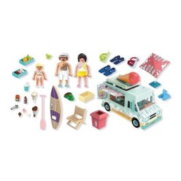 Playmobil PL71904 Camión de helados con 3 figuras, Vacaciones en la playa