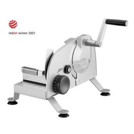 Ritter PODIO-3 Cortafiambres Manual con Hoja Dentada de 17 cm, Base Antideslizante, Acabado Plateado Metálico Ritter PODIO-3 Cortafiambres Manual con Hoja Dentada de 17 cm, Base Antideslizante, Acabado Plateado Metálico