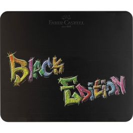Faber-Castell Black Edition Lápices de colores, 100 unidades en caja metálica, mina supersuave para papel oscuro
