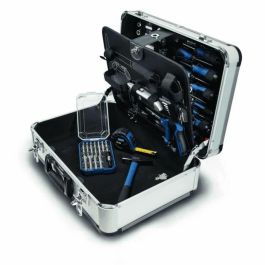 Scheppach TB150 Maletín de Herramientas Metálico 101 Piezas Cromo Vanadio para Bricolaje y Reparaciones del Hogar Scheppach TB150 Maletín de Herramientas Metálico 101 Piezas Cromo Vanadio para Bricolaje y Reparaciones del Hogar