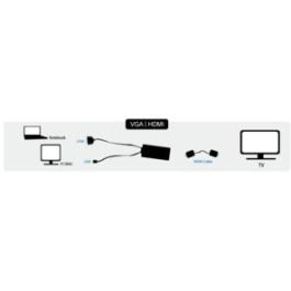 LogiLink CV0060 Convertidor VGA con Audio a HDMI compatible con 1080p y 720p, Negro