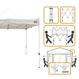 Cenador plegable altura ajustable 300x300x220 cm Cenador plegable altura ajustable 300x300x220 cm