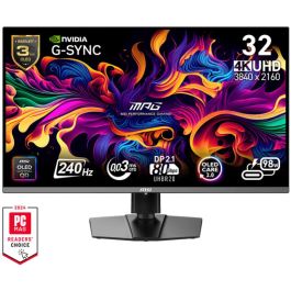 MSI MPG 322URXDE Monitor Gaming 31.5" QD-OLED Flat 4K 240Hz Negro Precio: 1673.79000041. SKU: B143F3VGWJ