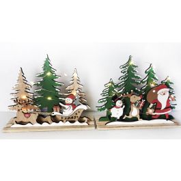 DKD Home Decor Decoracion Navidad 6 Unidades Verde Rojo Madera LED 5 x 16 x 20 cm Precio: 14.75232. SKU: B1JMW4HMGC