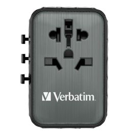 Verbatim Adaptador Universal De Viaje con 2 USB-C y 2 USB-A, Carga Rápida, Compatible con 180 Países