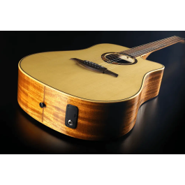 LAG Guitarra Acústica Dreadnought Cutaway A/E Tramontane 88 - Natural Abeto Engelmann Macizo Khaya Bronce Stage LAG