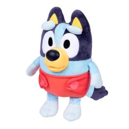 Moose 18967 Peluche Bluey Abrazos y Cuidado Baby Bluey 28cm con Pañal Biberón Chupete y 10 Sonidos para Niños +3 Años