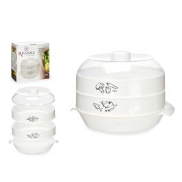 Vaporera para Microondas Kinvara 2.4L, 25x17.5x22.5 cm, Blanco (12 Unidades) Precio: 60.5. SKU: S3606536