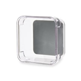 Kinvara Organizador con Antideslizante Gris y Transparente Plástico PET 100% Reciclado y TPR 9 cm