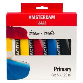 Set de Pintura Acrílica Talens Amsterdam Primary Multicolor 120 ml (6 Unidades)